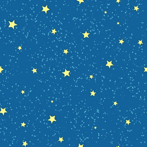 Cielo nocturno con estrellas brillantes Vector en diseño plano — Vector de stock
