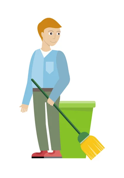 Cleaning Service Concept Vector in Flat Design — Stock Vector