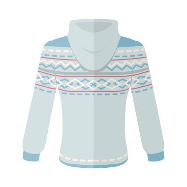 Süsler düz tasarım vektör ile sıcak kazak