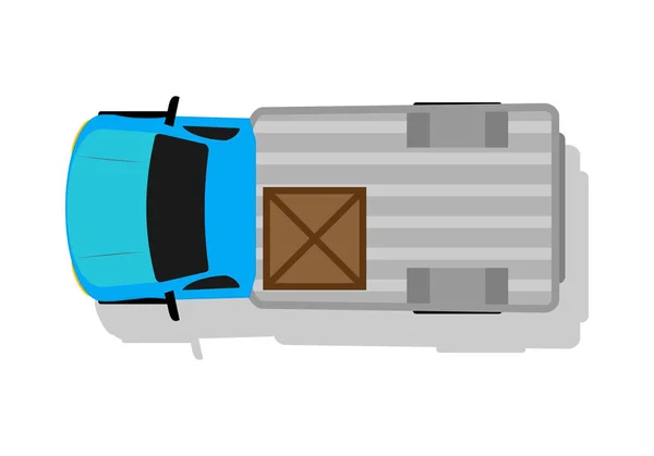 Carro Van Top View Design plano Vector Ilustração — Vetor de Stock