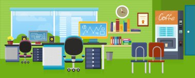 Ofis iç arka plan düz