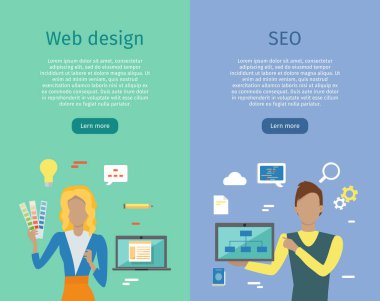 Web Tasarım, Seo Infographic Set