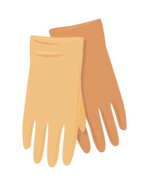 Leather Gloves Vector Illustration in Flat Design — Stock Vector