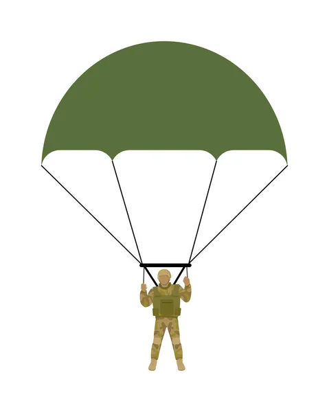 Militära Parachutists vektor Illustration — Stock vektor