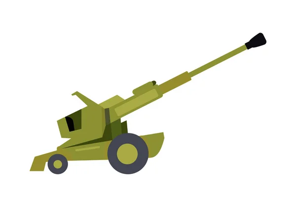 Illustration vectorielle Howitzer dans le design plat — Image vectorielle