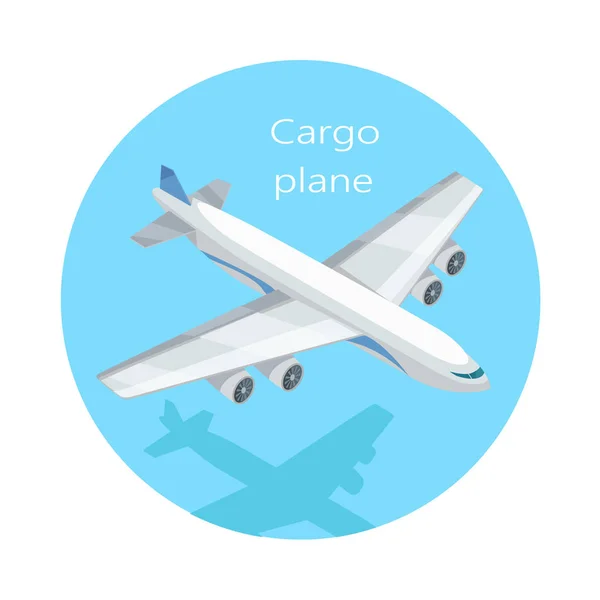 Avion cargo isolé. Fret Aéronefs, Fret — Image vectorielle