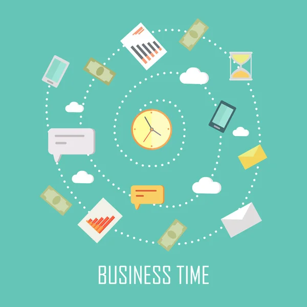 Concept de temps d'affaires — Image vectorielle