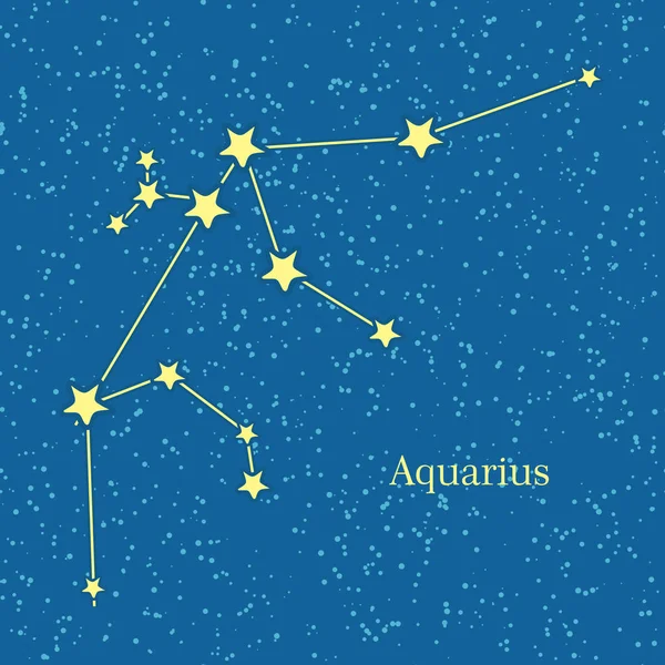 Horoscope du signe du zodiaque du Verseau. Vecteur — Image vectorielle