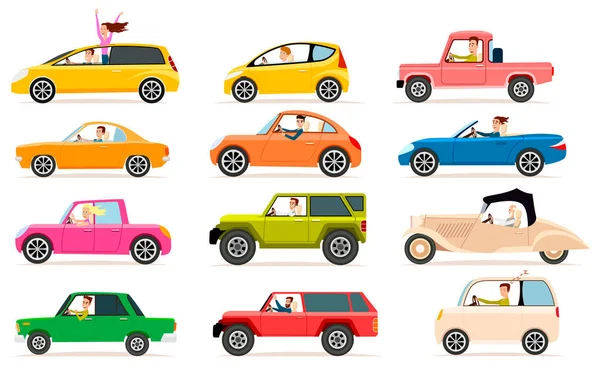 Collection of Different Types of Automobile Cabine — Stock Illustration Collection of Different Types of Automobile Cabine Royalty Free Stock Illustrations