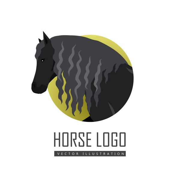 Proyecto de ilustración vectorial de caballo en diseño plano — Archivo Imágenes Vectoriales