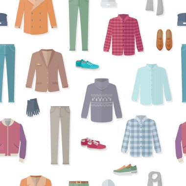 Giyim Dikişsiz desen vektör çizim