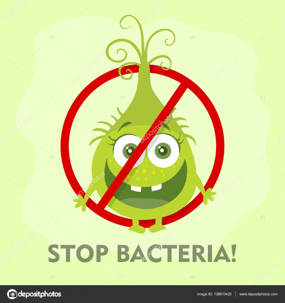  Stop  Bacteria Dibujos animados Vector Ilustraci n No Virus  