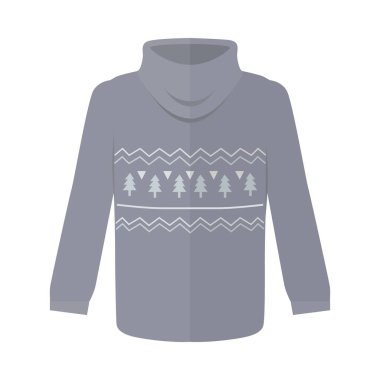 Kazak ya da Jumper ile izole köknar ağacı kutsal kişilerin resmi