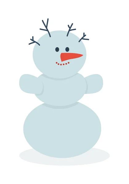 Εικονογράφηση διάνυσμα χιονάνθρωπος. Έννοια των Χριστουγέννων. — Διανυσματικό Αρχείο