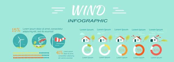 Minimal Middle Extensive Extreme Catastrophic Wind — Stock Vector