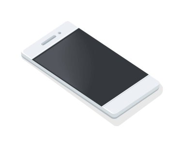 Hareket eden telefon simgesi izole. Taşınabilir telefon.