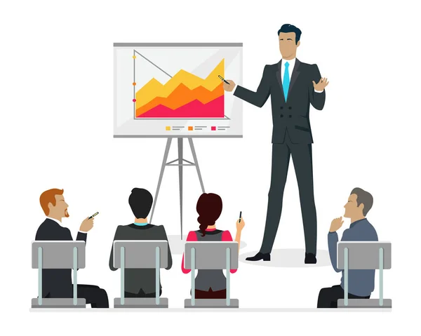 Infographic Master Class. Korte presentatie over personeelstraining personeel — Stockvector