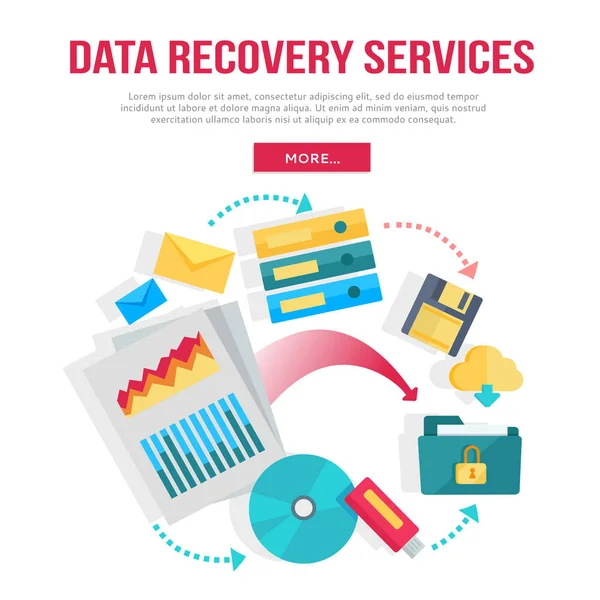 Transparent usług odzyskiwania danych — Wektor stockowy