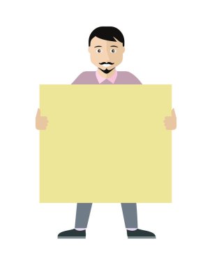 Boş kağıt sayfası düz vektör poster şablonu