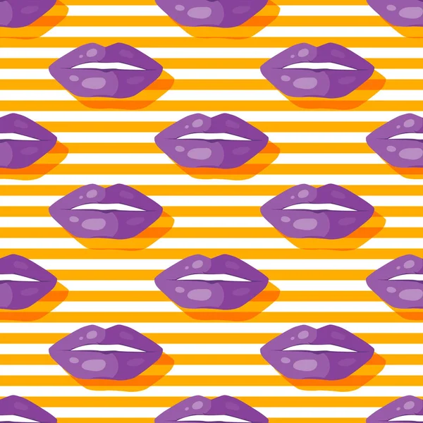 Womens Lips varrat nélküli minta vektor illusztráció — Stock Vector