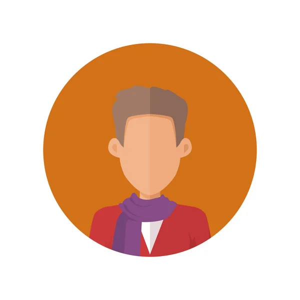 Joven hombre privado Avatar icono — Vector de stock