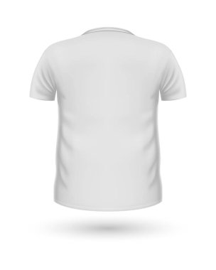 T-shirt Teplate. Arkadan Görünüm. Vektör