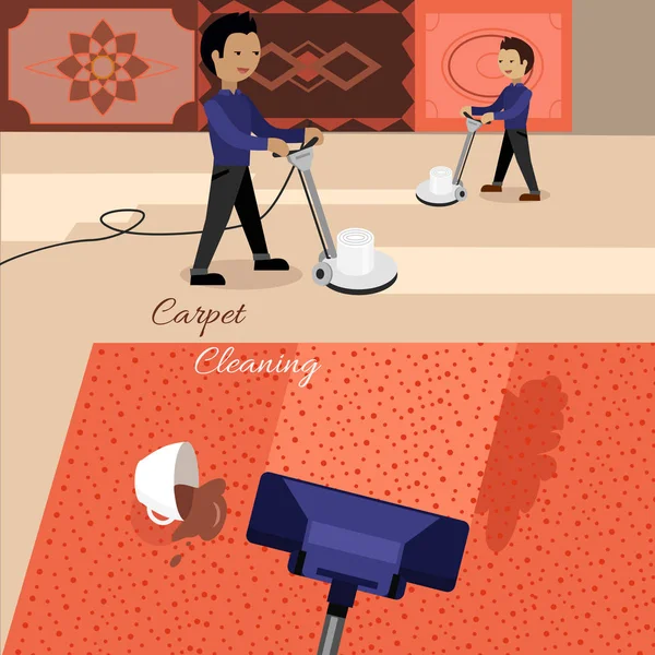 Layanan Pembersihan Karpet - Stok Vektor