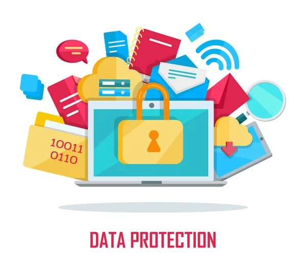 Data Protection Banner — Stock vektor