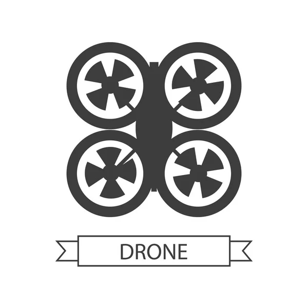 Drone Icon Isolated Unmanned Aerial Vehicle — Stock Vector
