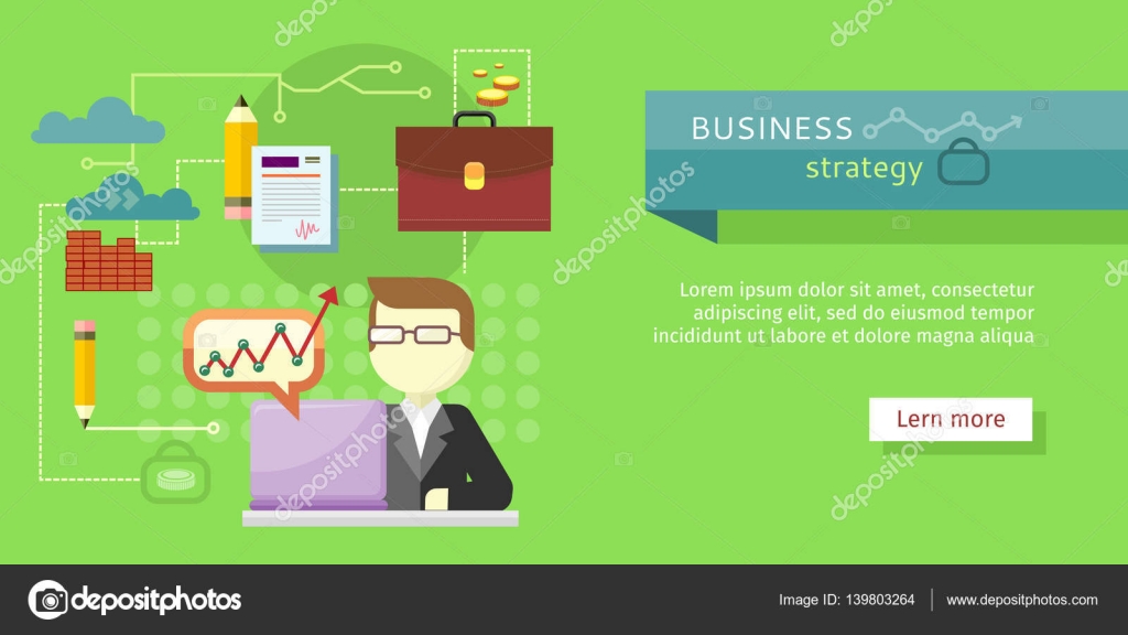 Business Strategy  Banner. Performance Analysis Stock Vector Image