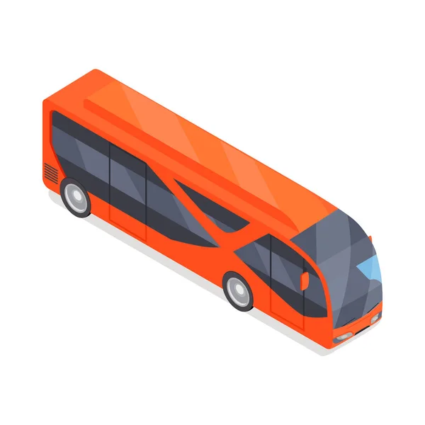 Vektorové ikony v izometrické projekce autobus — Stockový vektor