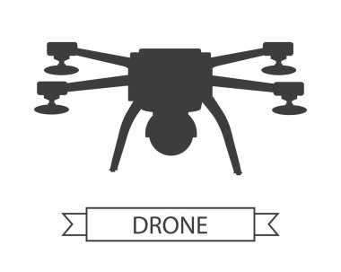İzole dron simge insansız hava aracı