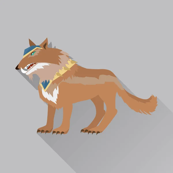 Hry Wolf Avatar ikona izolované na bílém — Stockový vektor
