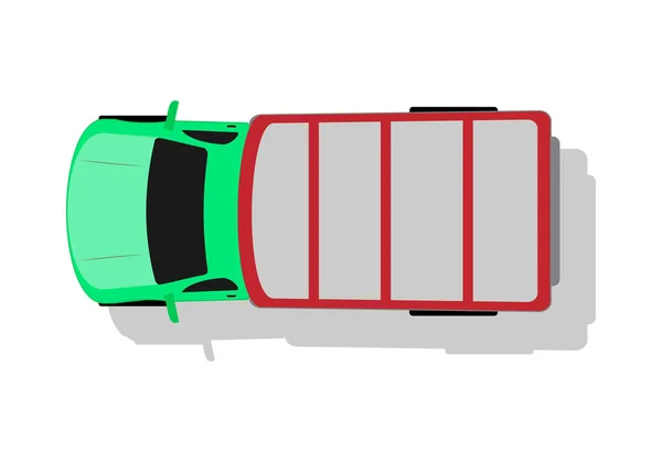 Carro Van Top View Design plano Vector Ilustração — Vetor de Stock
