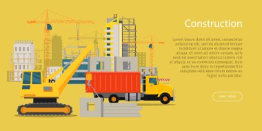 İnşaat afiş. Geliştirme. Bina süreci