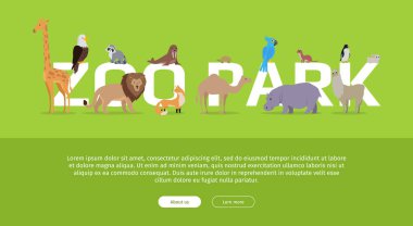 Zoo Park afiş. Web sitesi şablonu