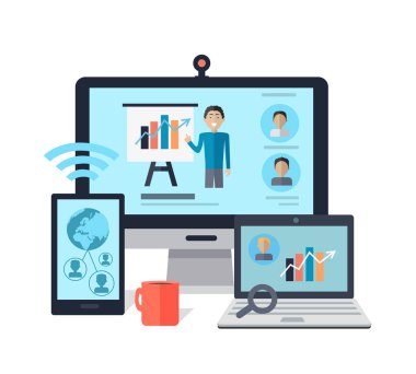 Ekranda koçluk ile bilgisayar aygıtları