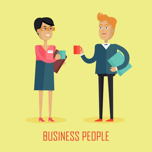 Business mensen koffiepauze — Stockvector