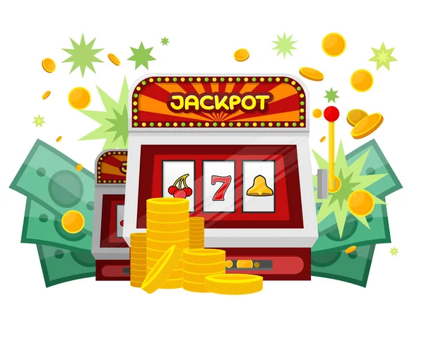 Yeşil izole Slot makinesidir Web Banner