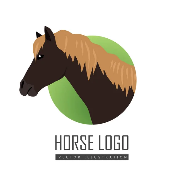 Illustrazione vettoriale del cavallo nel design piatto — Vettoriale Stock