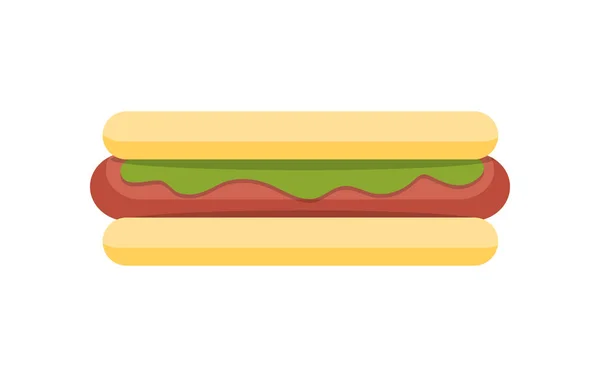 Ilustracja wektorowa Hot Dog płaska — Wektor stockowy
