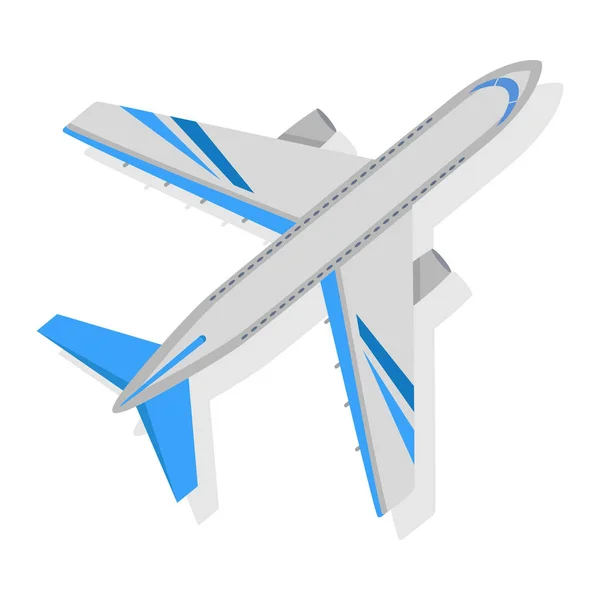 Ikon Vektor Pesawat di Latar Belakang Putih. Transportasi - Stok Vektor