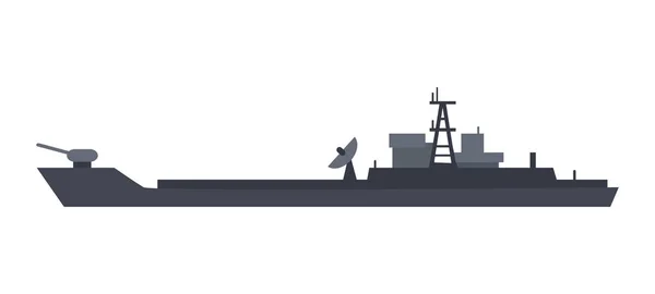 Coast Guard Cutter platte ontwerp vectorillustratie — Stockvector