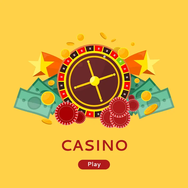 Szablon strony internetowej gry hazardowe kasyno — Wektor stockowy