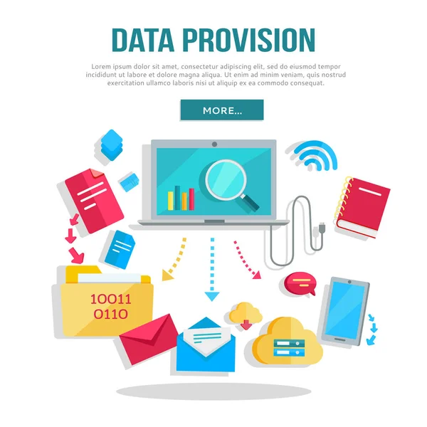 Data Provision Banner — Stock Vector