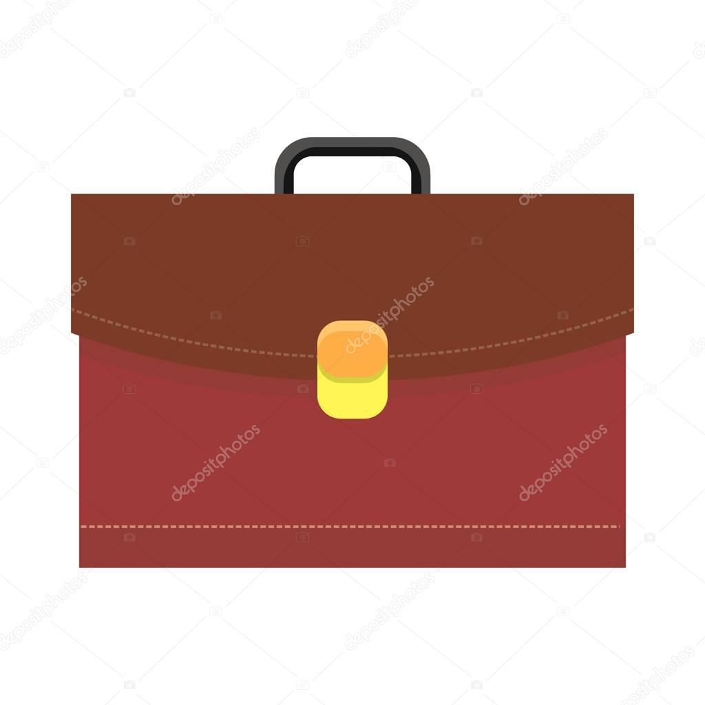 Leather Briefcase Vector Illustration Logo Icon