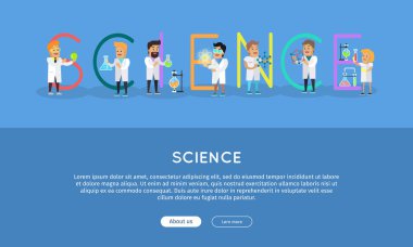 Bilim afiş. Bilim alfabesi.