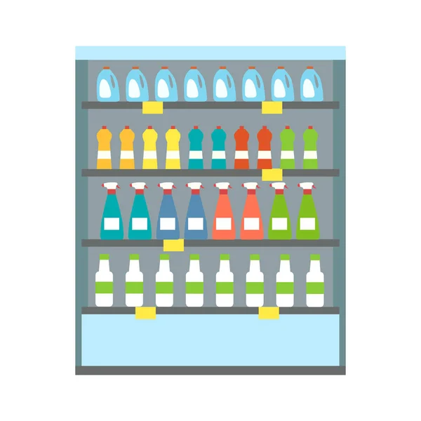 Showcase Refrigerator Drinks — Stock Vector