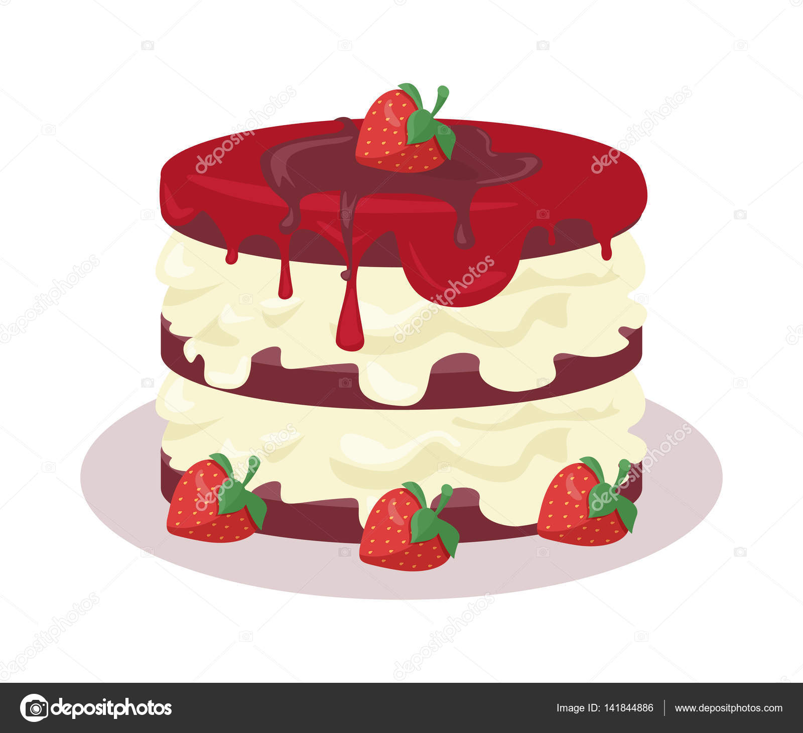 Bon Appetit Festive Cake Web Banner Chocolate Vector Image By C Robuart Vector Stock 141844886