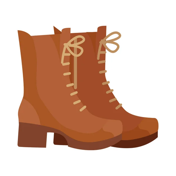 Pair of Boots Vector Illustration in Flat Design — Stock Vector